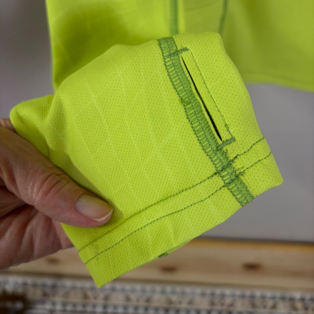 Mountain Hardwear Quarter Zip Pullover Womens XL Lime Green Performance Hiking - Picture 4 of 13